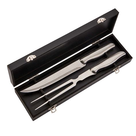 stainless steel turkey carving knife and fork set with box|meat carving knife set.